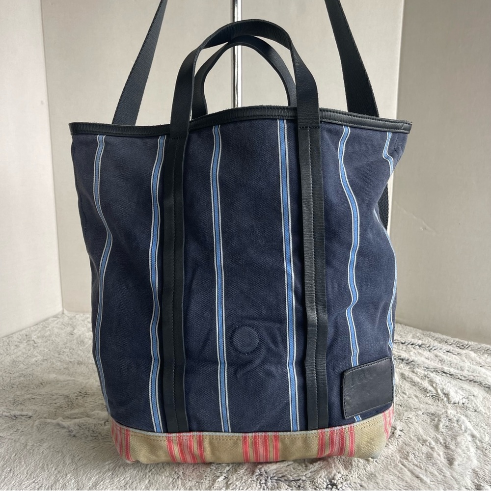 Paul Smith Navy and Tan Striped  Bag - Picture 3 of 15